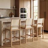 Avon Vegan Leather Counter Stool — 88017-C - Cream - 88017Cream-C alternate view 1