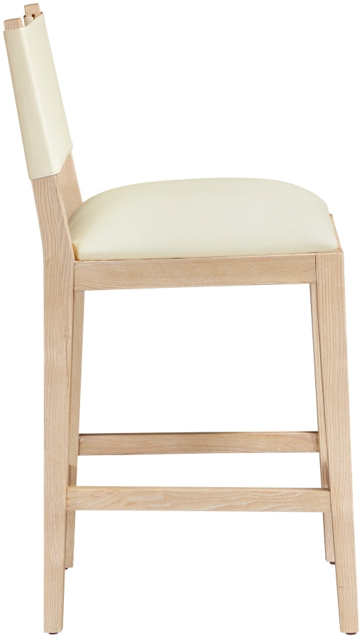 Avon Vegan Leather Counter Stool — 88017-C - Cream - 88017Cream-C alternate view 2