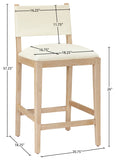 Avon Vegan Leather Counter Stool — 88017-C - Cream - 88017Cream-C Dim