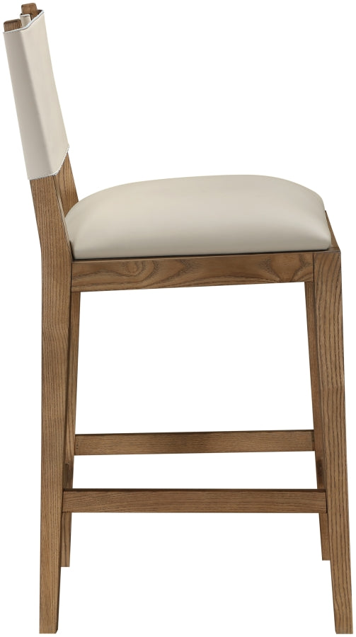 Avon Vegan Leather Counter Stool — 88019-C - Beige - 88019Beige-C alternate view 3