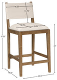 Avon Vegan Leather Counter Stool — 88019-C - Beige - 88019Beige-C Dim