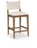 Avon Vegan Leather Counter Stool — 88019-C - Beige - 88019Beige-C