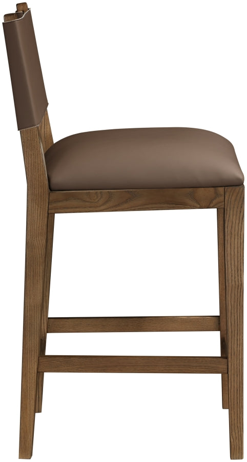Avon Vegan Leather Counter Stool — 88019-C - Brown - 88019Brown-C alternate view 2