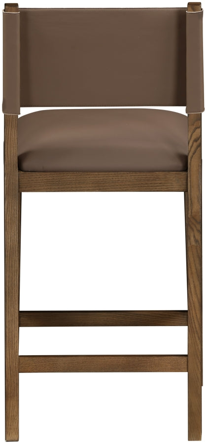 Avon Vegan Leather Counter Stool — 88019-C - Brown - 88019Brown-C alternate view 3