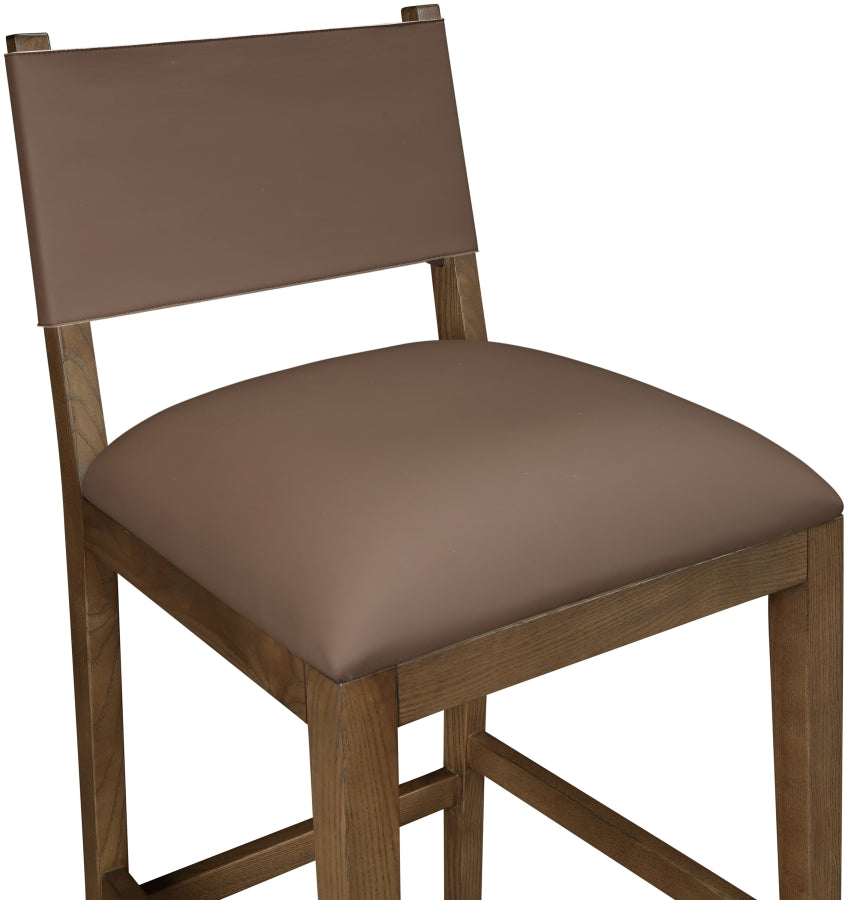 Avon Vegan Leather Counter Stool — 88019-C - Brown - 88019Brown-C alternate view 4