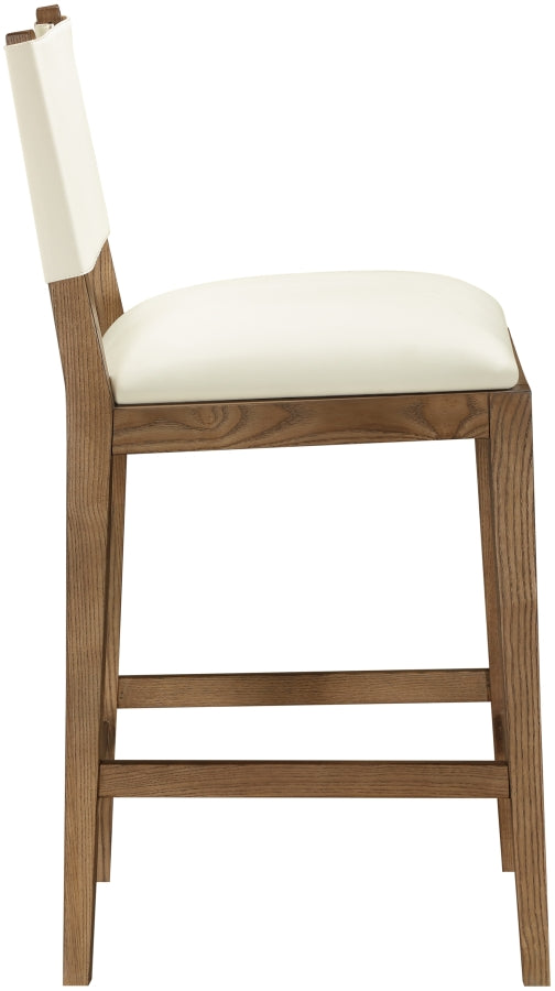 Avon Vegan Leather Counter Stool — 88019-C - Cream - 88019Cream-C alternate view 3