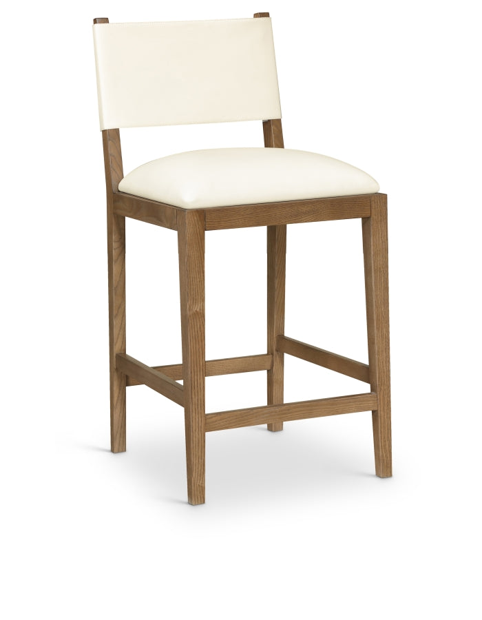 Avon Vegan Leather Counter Stool — 88019-C - Cream - 88019Cream-C