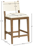 Avon Vegan Leather Counter Stool — 88019-C - Cream - 88019Cream-C Dim