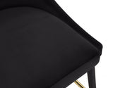 Sleek Velvet Upholstered Bar Stool — 960-C - Black - 960Black-C alternate view 6