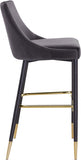 Sleek Velvet Upholstered Bar Stool — 960-C - Grey - 960Grey-C alternate view 4