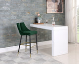 Sleek Velvet Upholstered Bar Stool — 960-C - Green - 960Green-C alternate view 1