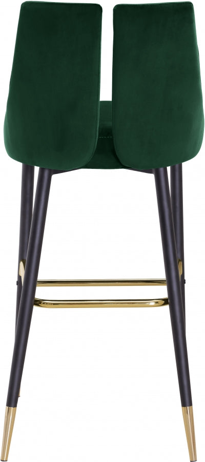 Sleek Velvet Upholstered Bar Stool — 960-C - Green - 960Green-C alternate view 3