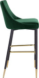 Sleek Velvet Upholstered Bar Stool — 960-C - Green - 960Green-C alternate view 4