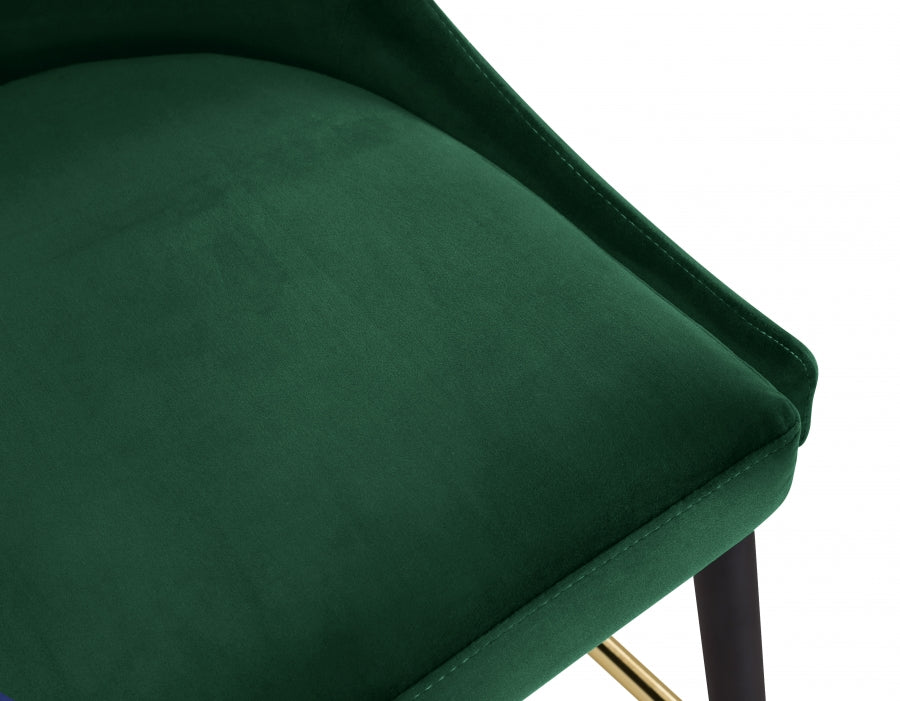 Sleek Velvet Upholstered Bar Stool — 960-C - Green - 960Green-C alternate view 6
