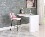 Sleek Velvet Upholstered Bar Stool — 960-C - Pink - 960Pink-C alternate view 1