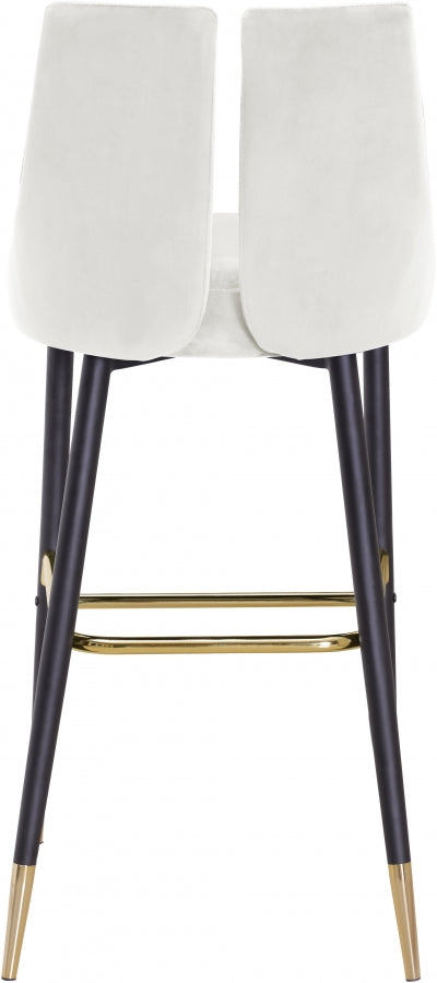 Sleek Velvet Upholstered Bar Stool — 960-C - Cream - 960Cream-C alternate view 3
