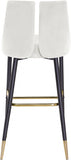 Sleek Velvet Upholstered Bar Stool — 960-C - Cream - 960Cream-C alternate view 3