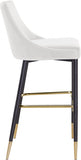 Sleek Velvet Upholstered Bar Stool — 960-C - Cream - 960Cream-C alternate view 4