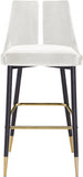 Sleek Velvet Upholstered Bar Stool — 960-C - Cream - 960Cream-C alternate view 5