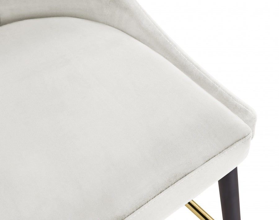 Sleek Velvet Upholstered Bar Stool — 960-C - Cream - 960Cream-C alternate view 6