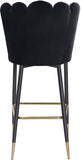 Lily Velvet Upholstered Bar Stool — 961-C - Black - 961Black-C alternate view 3