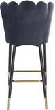 Lily Velvet Upholstered Bar Stool — 961-C - Grey - 961Grey-C alternate view 3