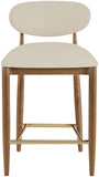Riccio Vegan Leather Upholstered Counter Stool — 11038-C - Beige - 11038Beige-C alternate view 2