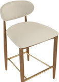 Riccio Vegan Leather Upholstered Counter Stool — 11038-C - Beige - 11038Beige-C alternate view 5