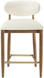 Riccio Vegan Leather Upholstered Counter Stool — 11038-C - Cream - 11038Cream-C alternate view 2