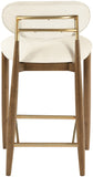 Riccio Vegan Leather Upholstered Counter Stool — 11038-C - Cream - 11038Cream-C alternate view 4