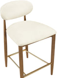Riccio Vegan Leather Upholstered Counter Stool — 11038-C - Cream - 11038Cream-C alternate view 5