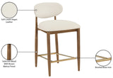 Riccio Vegan Leather Upholstered Counter Stool — 11038-C - Cream - 11038Cream-C Infographic