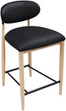 Riccio Vegan Leather Upholstered Counter Stool — 11039-C - Black - 11039Black-C alternate view 5