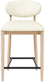 Riccio Vegan Leather Upholstered Counter Stool — 11039-C - Cream - 11039Cream-C alternate view 2