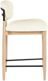 Riccio Vegan Leather Upholstered Counter Stool — 11039-C - Cream - 11039Cream-C alternate view 3