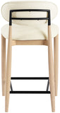Riccio Vegan Leather Upholstered Counter Stool — 11039-C - Cream - 11039Cream-C alternate view 4