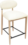 Riccio Vegan Leather Upholstered Counter Stool — 11039-C - Cream - 11039Cream-C alternate view 5