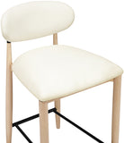 Riccio Vegan Leather Upholstered Counter Stool — 11039-C - Cream - 11039Cream-C alternate view 6