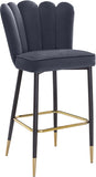 Lily Velvet Upholstered Bar Stool — 961-C - Grey - 961Grey-C