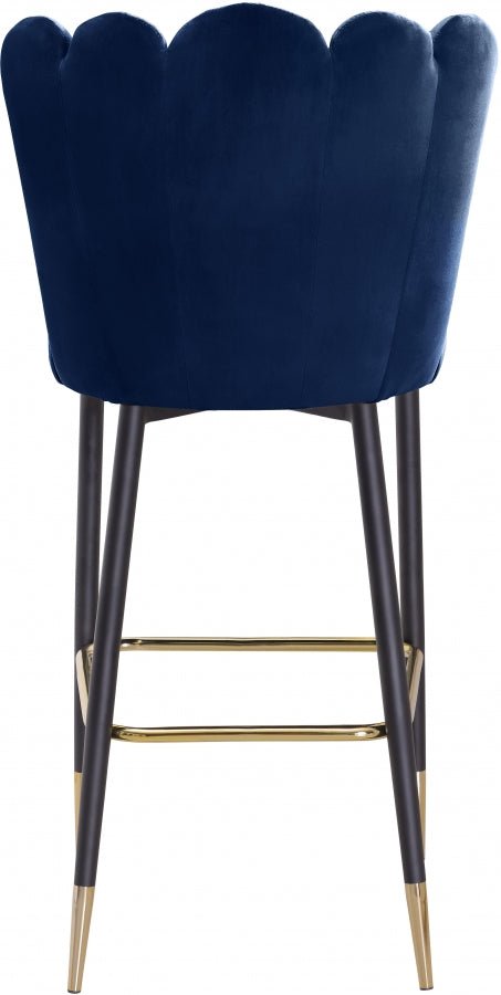 Lily Velvet Upholstered Bar Stool — 961-C - Blue - 961Navy-C alternate view 3