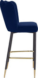 Lily Velvet Upholstered Bar Stool — 961-C - Blue - 961Navy-C alternate view 4