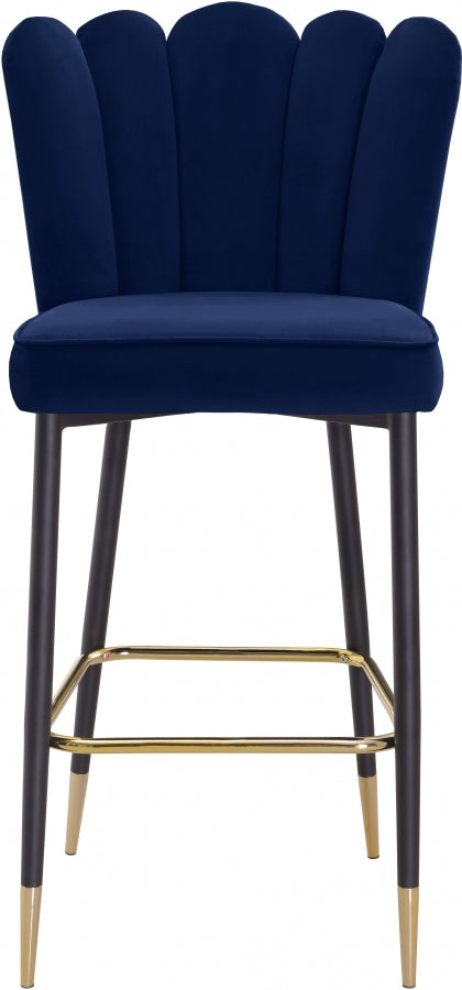 Lily Velvet Upholstered Bar Stool — 961-C - Blue - 961Navy-C alternate view 5