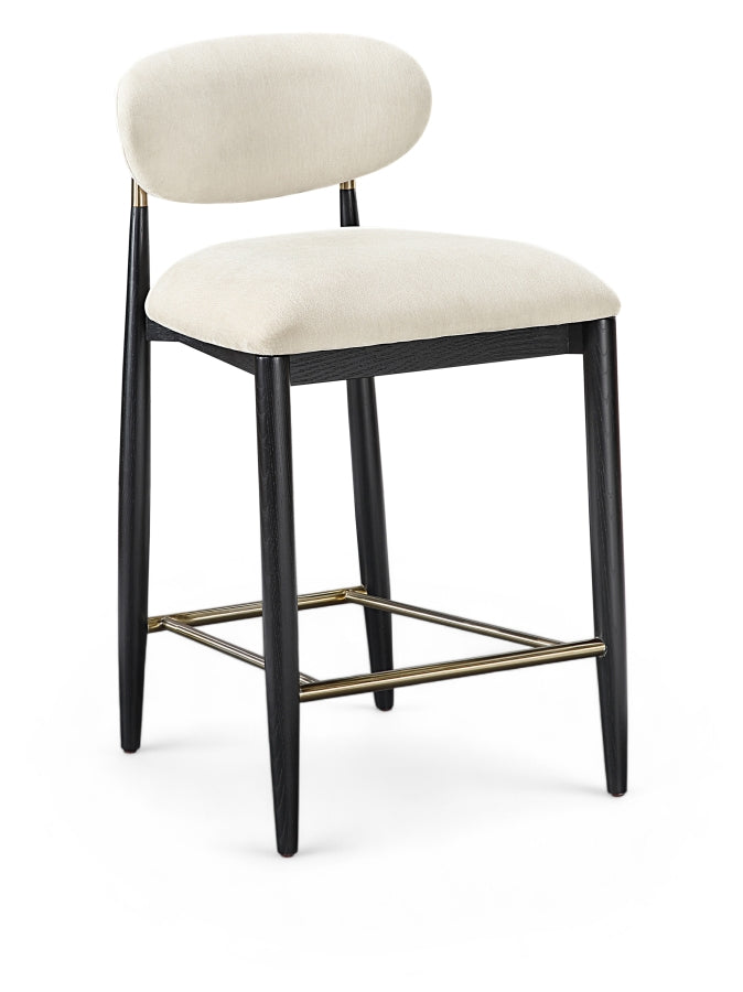 Riccio Performance Fabric Upholstered Counter Stool — 11042-C - Beige - 11042Beige-C