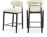 Riccio Performance Fabric Upholstered Counter Stool — 11042-C - Beige - 11042Beige-C Double Chair
