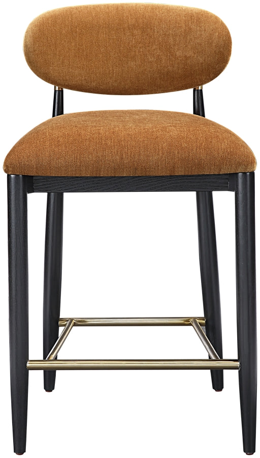 Riccio Performance Fabric Upholstered Counter Stool — 11042-C - Cognac - 11042Cognac-C alternate view 2