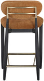Riccio Performance Fabric Upholstered Counter Stool — 11042-C - Cognac - 11042Cognac-C alternate view 4