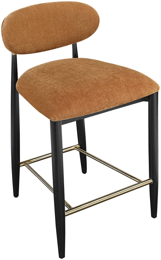 Riccio Performance Fabric Upholstered Counter Stool — 11042-C - Cognac - 11042Cognac-C alternate view 6