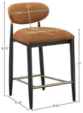 Riccio Performance Fabric Upholstered Counter Stool — 11042-C - Cognac - 11042Cognac-C Dim