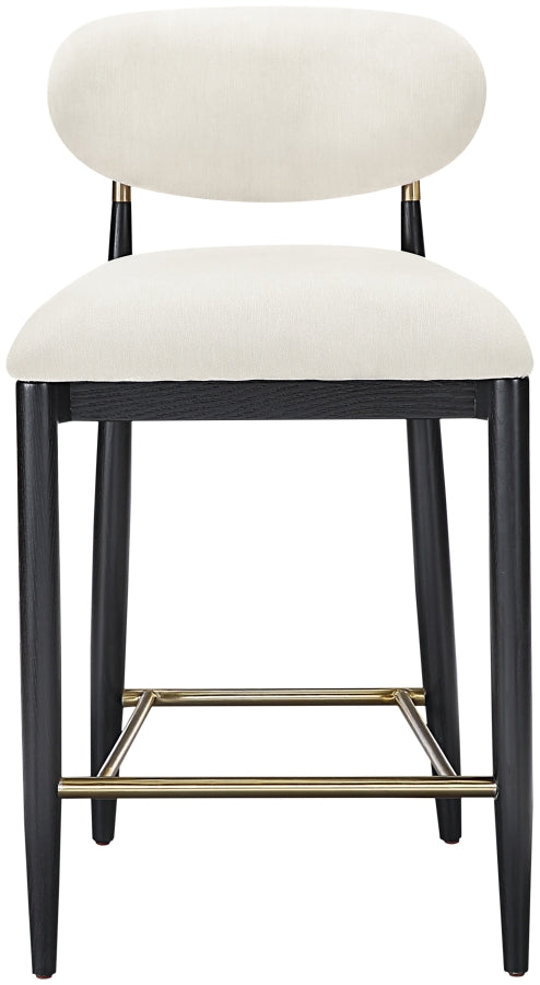 Riccio Performance Fabric Upholstered Counter Stool — 11042-C - Cream - 11042Cream-C alternate view 2