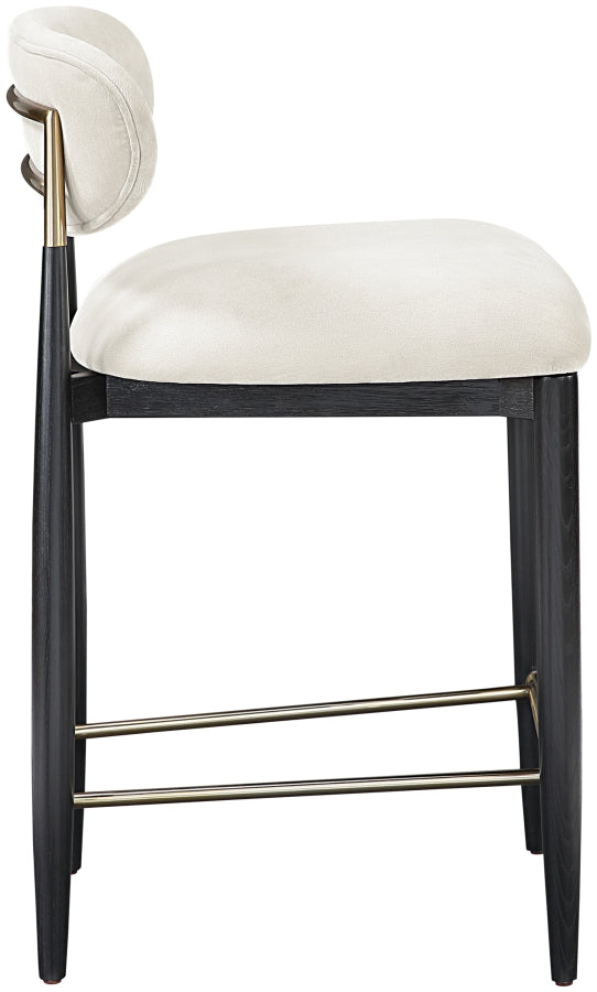 Riccio Performance Fabric Upholstered Counter Stool — 11042-C - Cream - 11042Cream-C alternate view 3